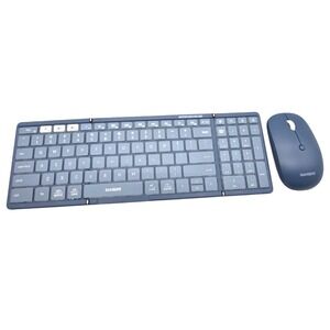 Samsers Foldable Bluetooth Keyboard Mouse Combo 2.4G BT5 Travel Full Size
